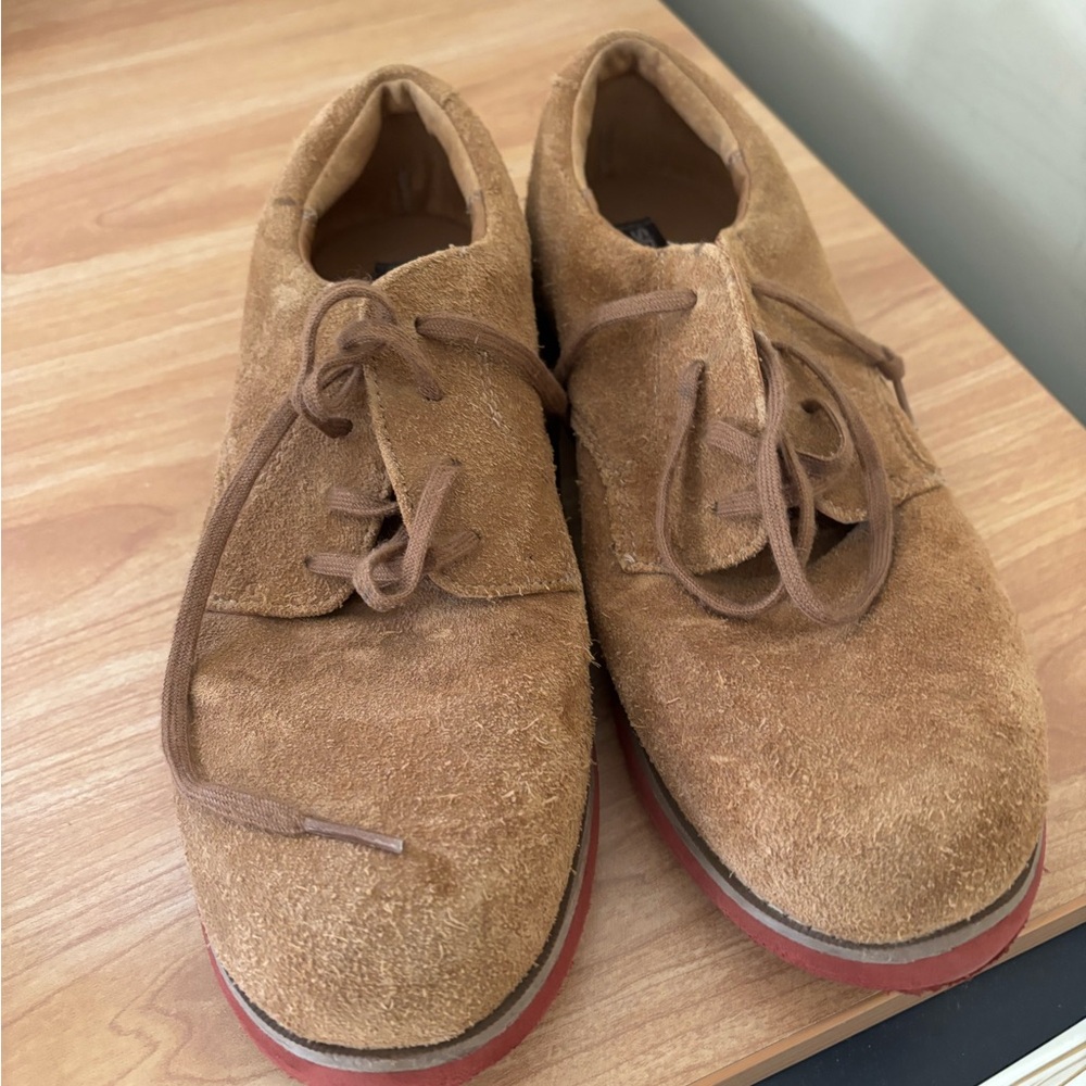 Sperry Tevin Tan Suede Boys Oxfords, size 6